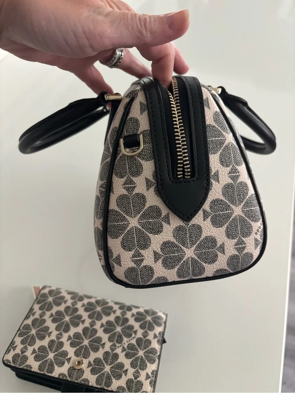 kate spade Signature Spade Flower Duffle Satchel with Matching Wallet